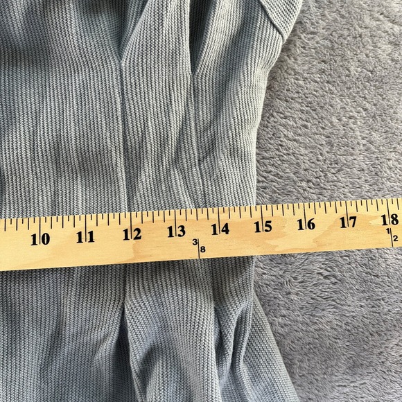 Free People Shasta One-Piece Autumn Sky Wide Leg Jumpsuit Cutout Back L Coastal - Picture 8 of 10